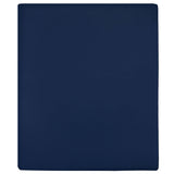 Vidaxl hoeslaken jersey 100x200 cm katoen marineblauw