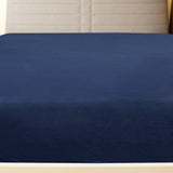 Vidaxl hoeslaken jersey 100x200 cm katoen marineblauw