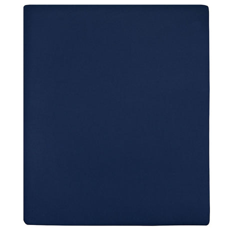 Vidaxl hoeslakens 2 st jersey 100x200 cm katoen marineblauw