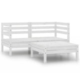 Vidaxl 3-delige loungeset massief grenenhout wit