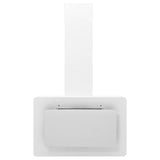 Vidaxl wandafzuigkap 60 cm roestvrij staal en gehard glas wit