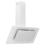 Vidaxl wandafzuigkap 90 cm roestvrij staal en gehard glas wit