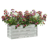 Vidaxl plantenbak verhoogd 100x40x45 cm gegalvaniseerd staal zilver