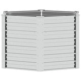 Vidaxl plantenbak verhoogd 129x77 cm gegalvaniseerd staal zilverkleur