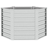 Vidaxl plantenbak verhoogd 129x77 cm gegalvaniseerd staal zilverkleur