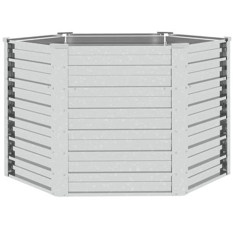 Vidaxl plantenbak verhoogd 129x77 cm gegalvaniseerd staal zilverkleur