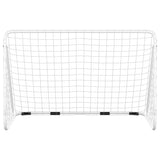Vidaxl voetbaldoel met net 180x90x120 cm staal wit
