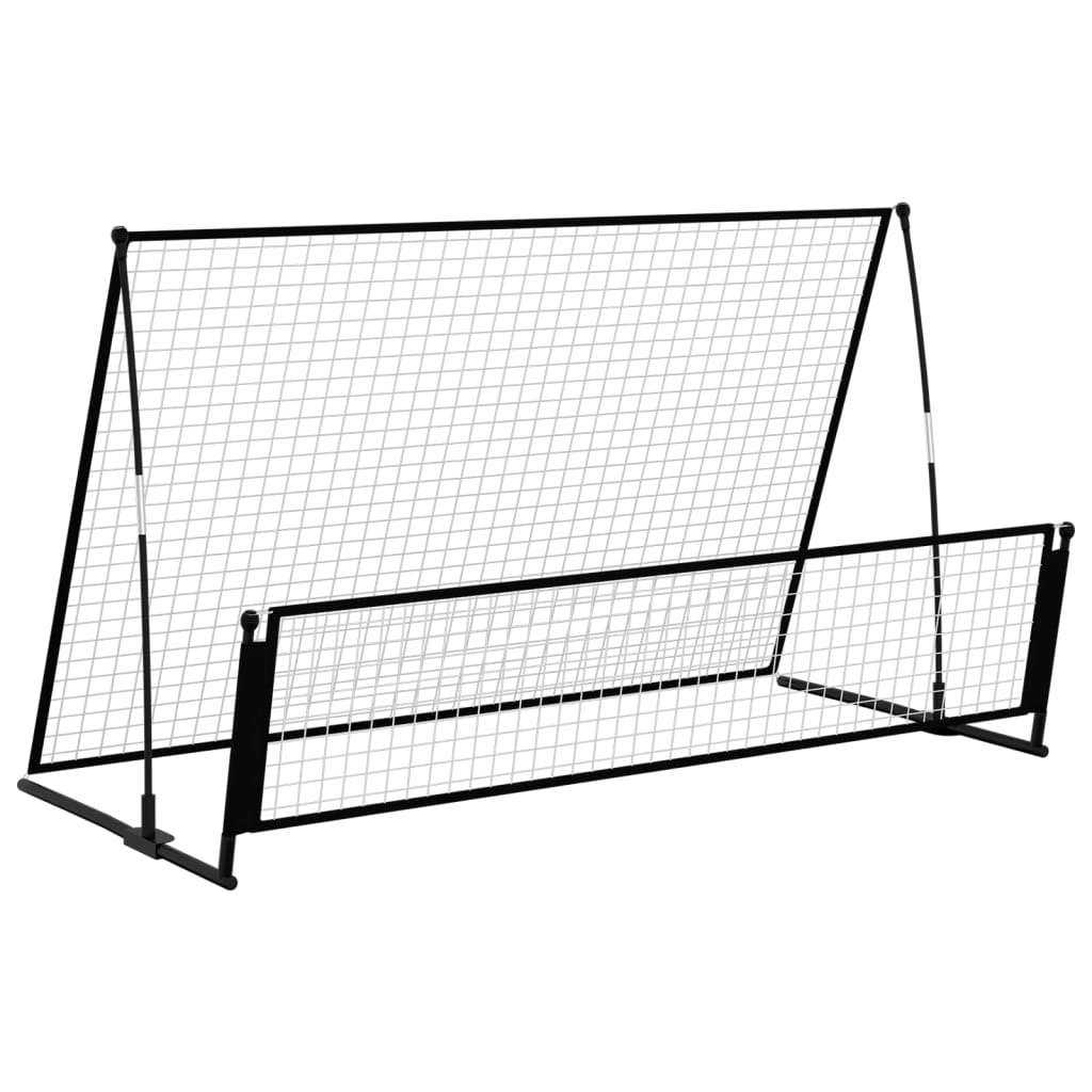 VidaXL Voetbalrebounder voetbaldoel 2-in-1 202x104x120 cm staal