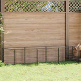Vidaxl hondenkennel 3 m² staal zwart
