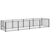 Vidaxl hondenkennel 4 m² staal zwart