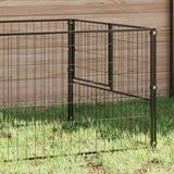 Vidaxl hondenkennel 4 m² staal zwart