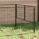 Vidaxl hondenkennel 5 m² staal zwart