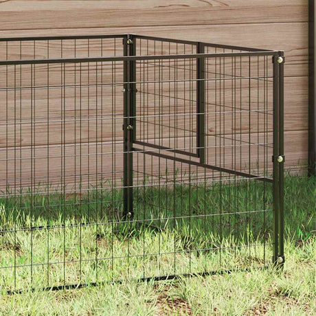 Vidaxl hondenkennel 5 m² staal zwart