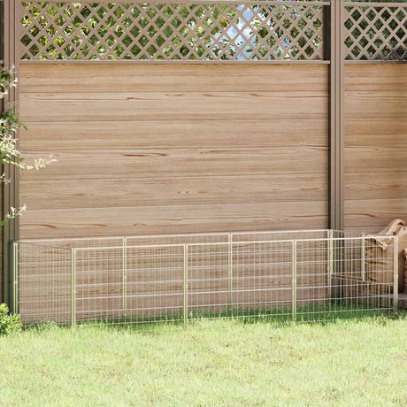 Vidaxl hondenkennel 3 m² staal zilverkleurig