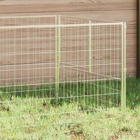 Vidaxl hondenkennel 5 m² staal zilverkleurig