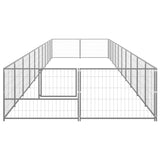 VidaXL Hondenkennel 20 m² staal zilverkleurig