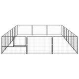 VidaXL Hondenkennel 21 m² staal zwart