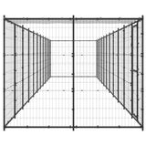 VidaXL Hondenkennel met dak 26,62 m² staal