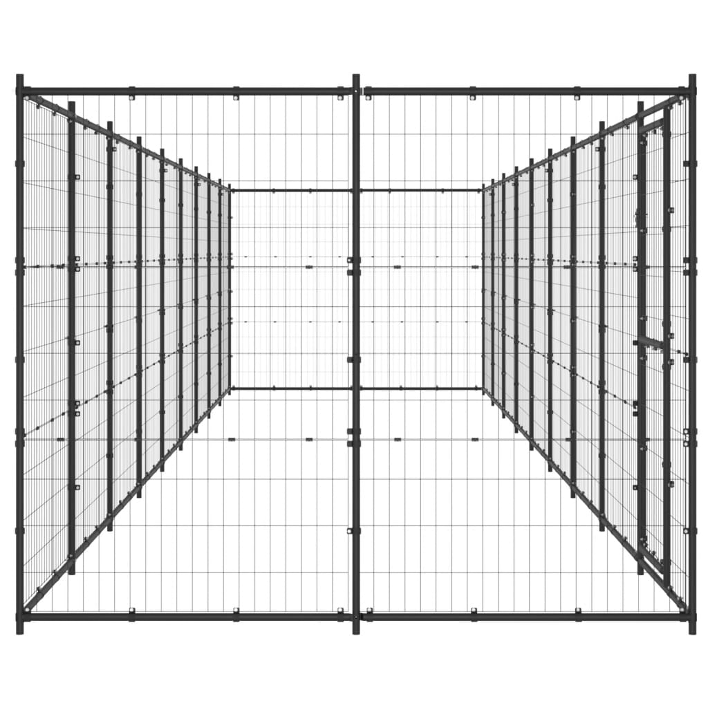 VidaXL Hondenkennel 21,78 m² staal