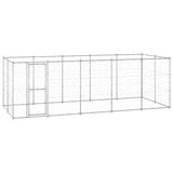 VidaXL Hondenkennel 12,1 m² gegalvaniseerd staal