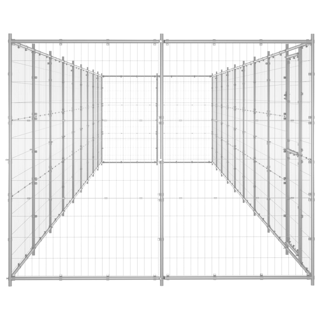 VidaXL Hondenkennel 21,78 m² gegalvaniseerd staal