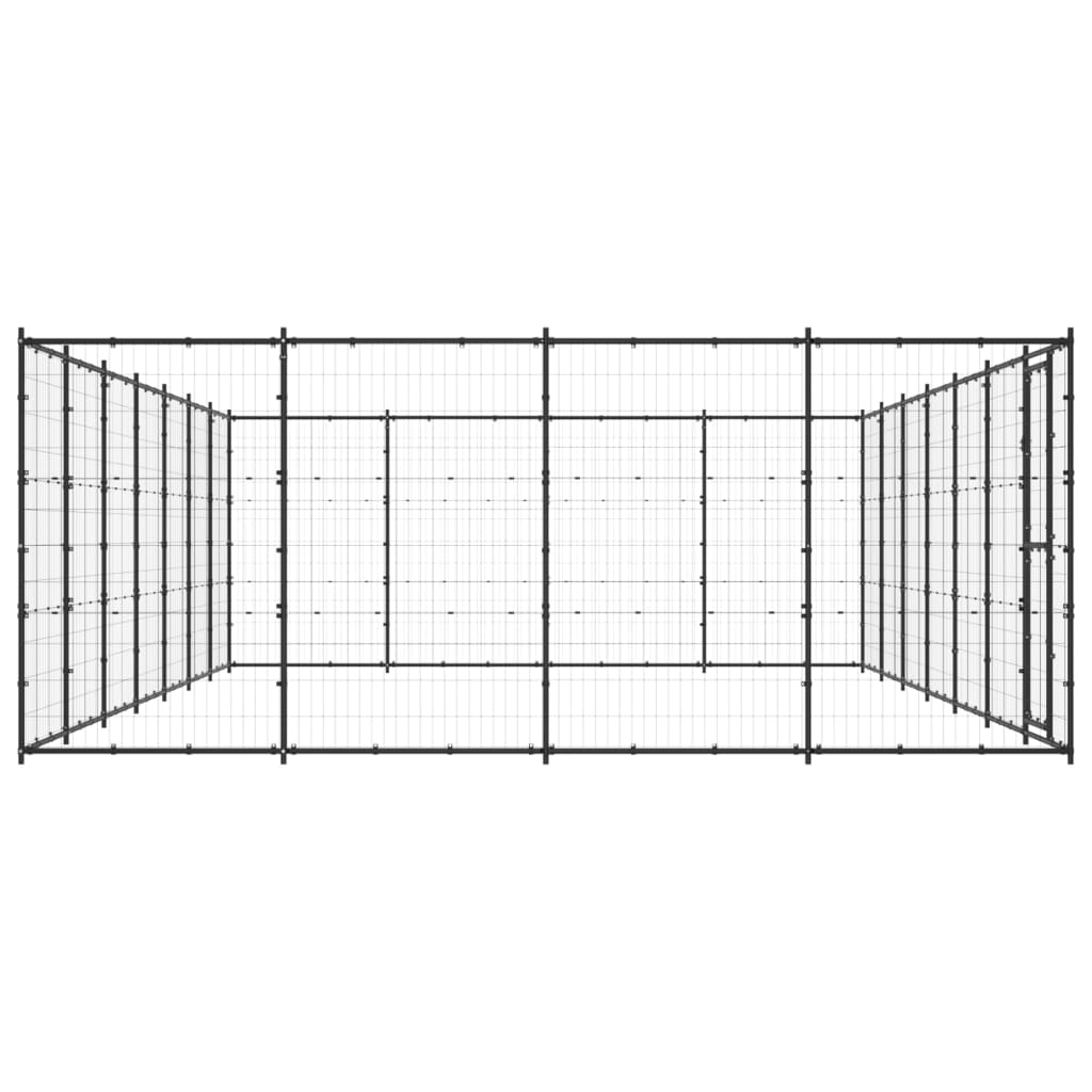 VidaXL Hondenkennel 33,88 m² staal