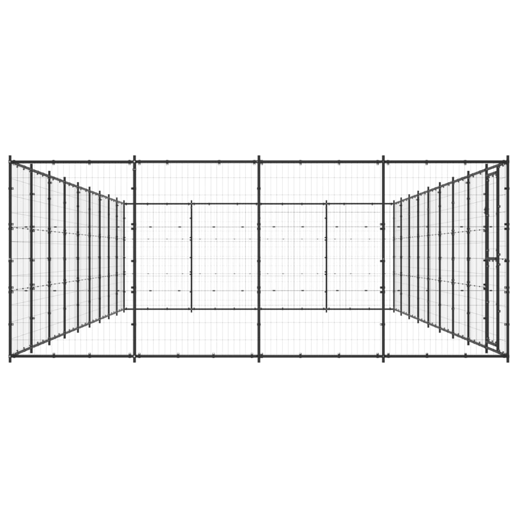 VidaXL Hondenkennel 43,56 m² staal