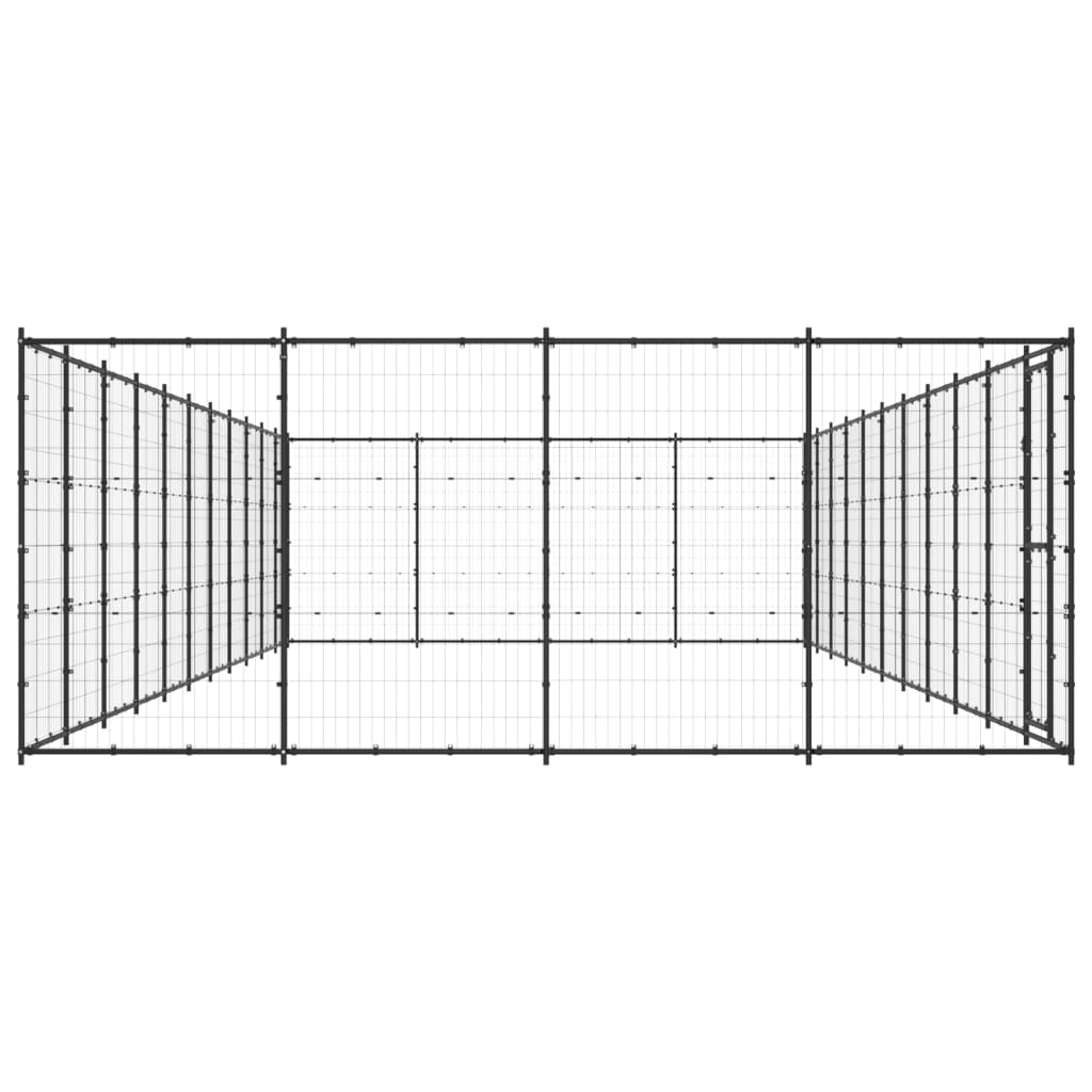 VidaXL Hondenkennel 53,24 m² staal