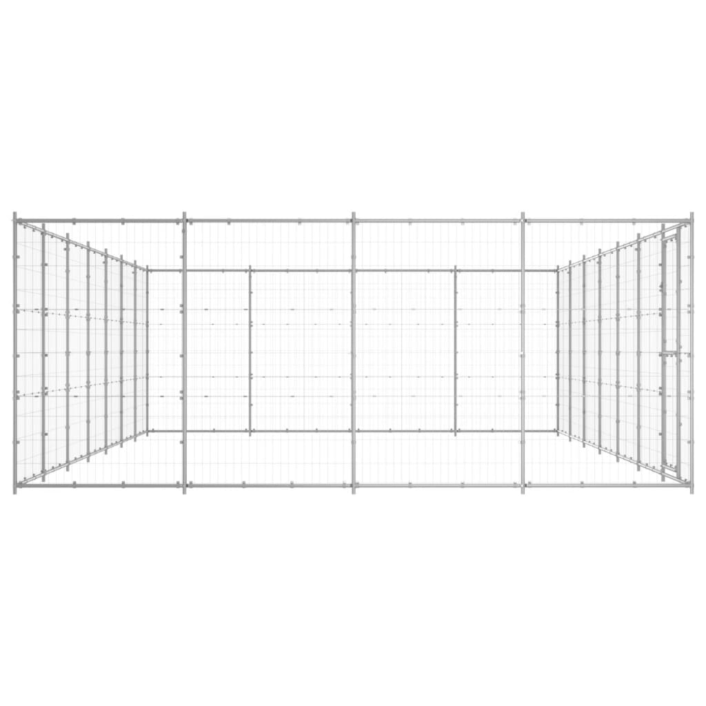 VidaXL Hondenkennel 33,88 m² gegalvaniseerd staal