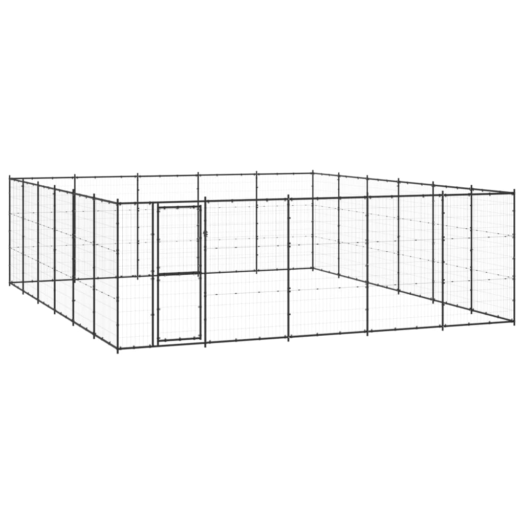 VidaXL Hondenkennel 36,3 m² staal