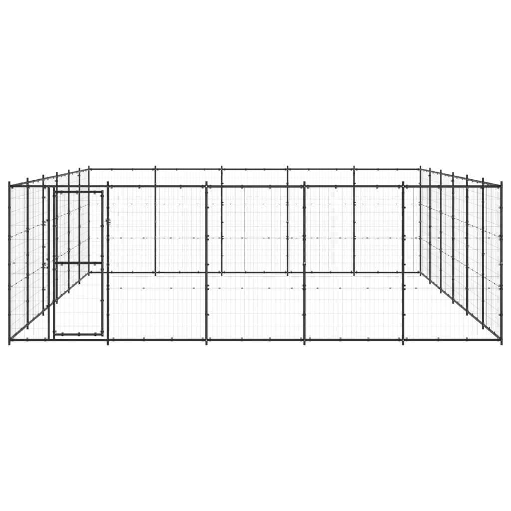 VidaXL Hondenkennel 36,3 m² staal