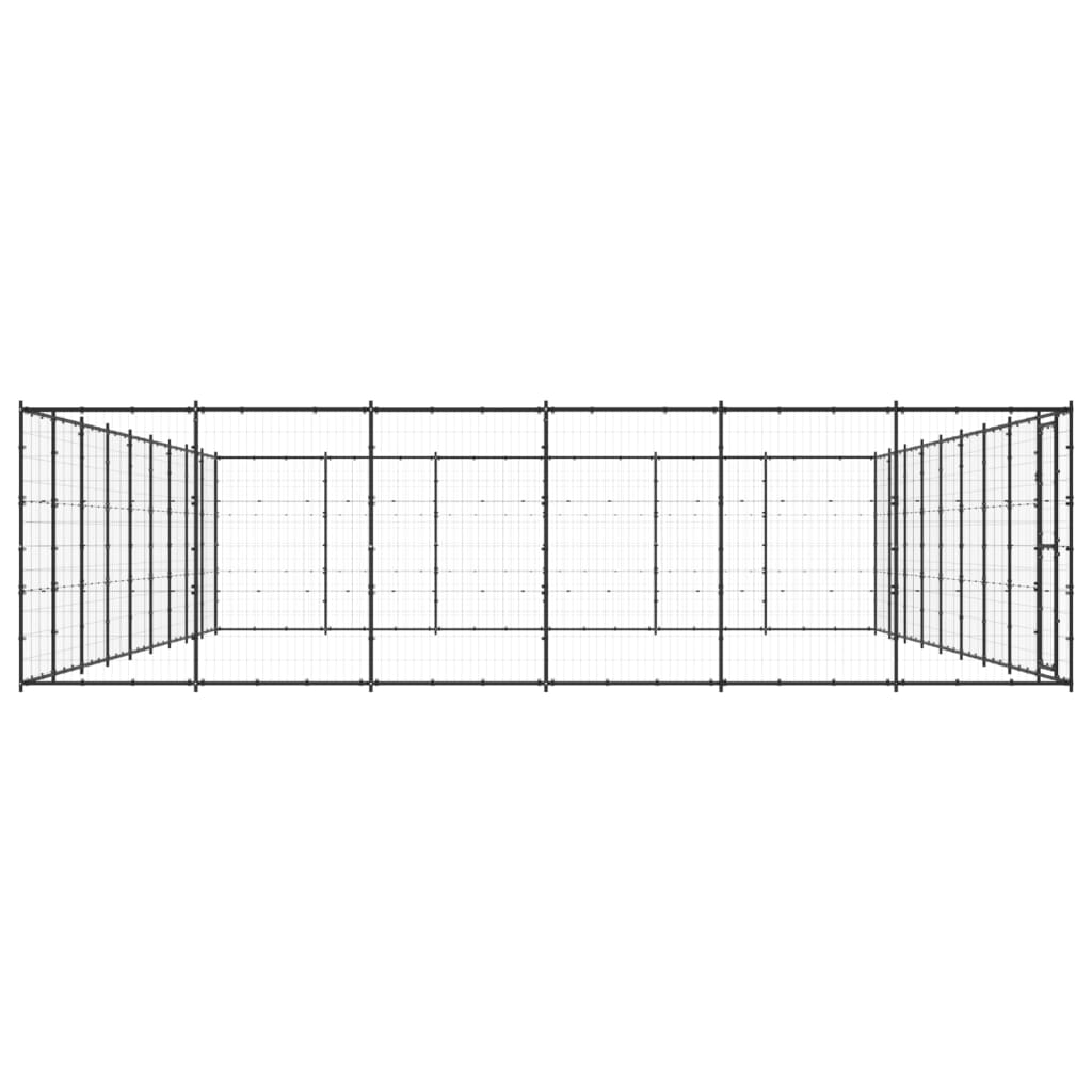 VidaXL Hondenkennel 65,34 m² staal