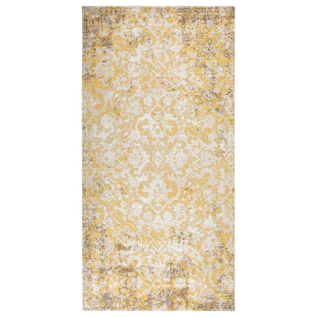 Vidaxl buitenkleed platgeweven 100x200 cm geel