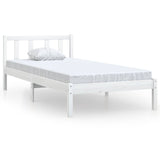 Vidaxl bedframe massief grenenhout wit 90x200 cm