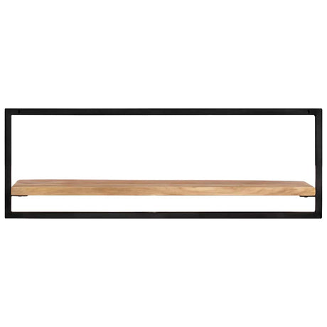 Vidaxl wandschappen 2 st 100x24x35 cm massief acaciahout en staal