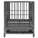 Vidaxl hondenbench met wielen 92x62x76 cm staal