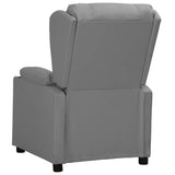 Vidaxl fauteuil verstelbaar kunstleer grijs