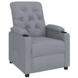 Vidaxl fauteuil verstelbaar stof lichtgrijs