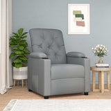 Vidaxl fauteuil verstelbaar stof lichtgrijs