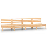 Vidaxl 4-delige loungeset massief grenenhout