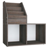 Vidaxl kindertijdschriftenrek 71x30x78,5 cm hout grijs en eikenkleur