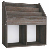 Vidaxl kindertijdschriftenrek 71x30x78,5 cm hout grijs en eikenkleur