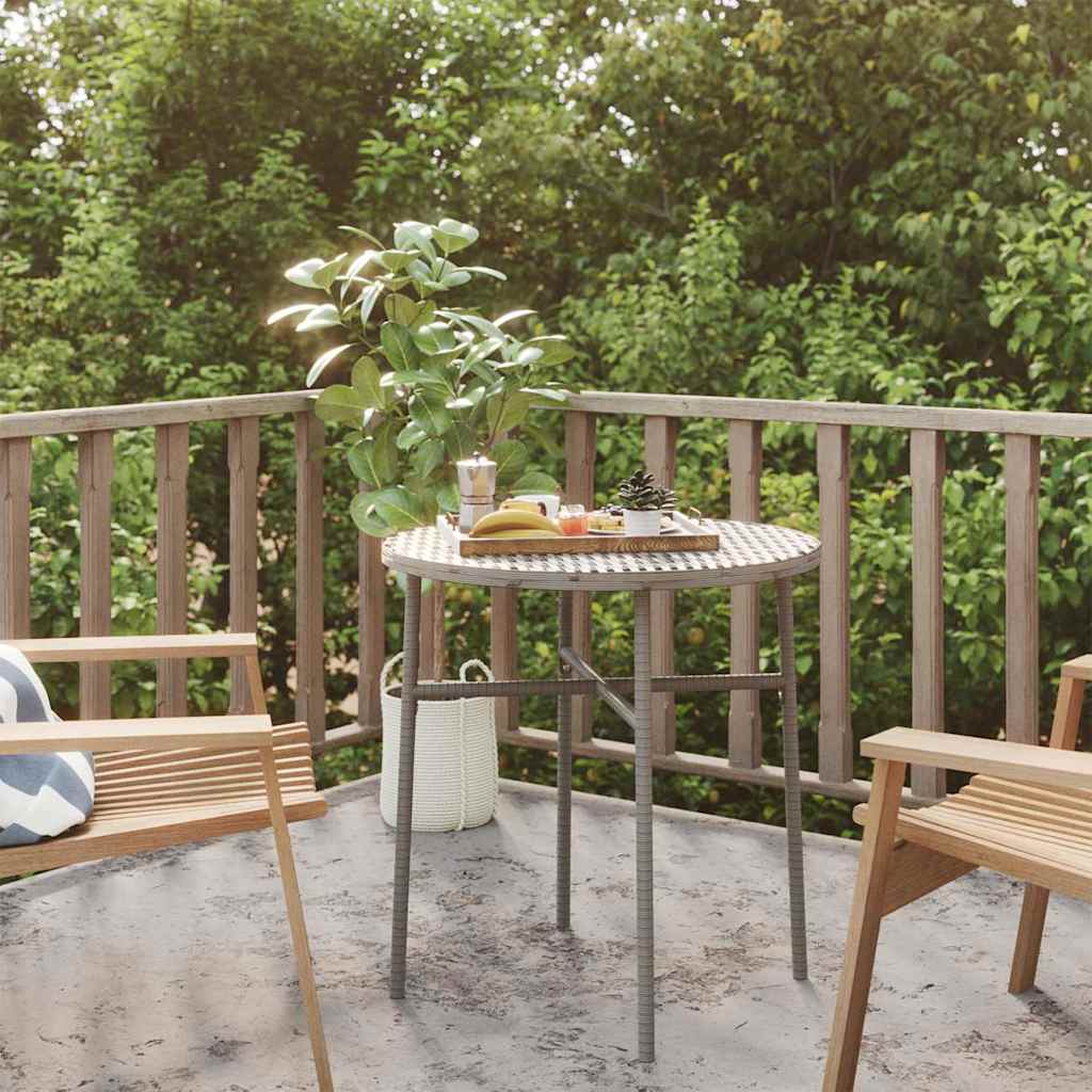 Vidaxl salontafel 45 cm poly rattan grijs