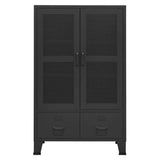 Vidaxl opbergkast industrieel 70x40x115 cm metaal zwart