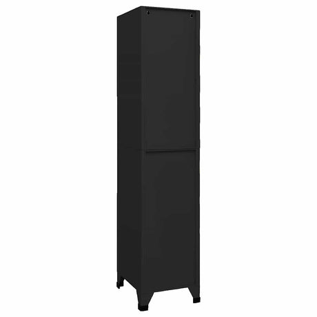 Vidaxl lockerkast 38x45x180 cm staal zwart