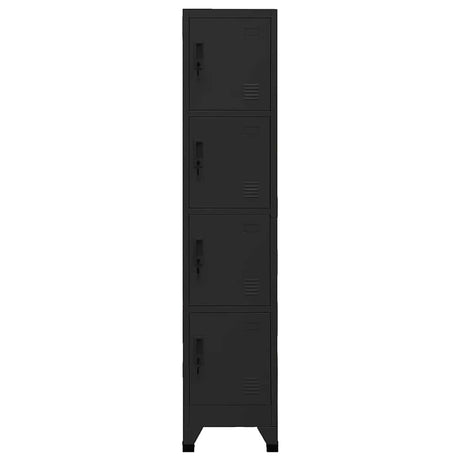 Vidaxl lockerkast 38x45x180 cm staal zwart