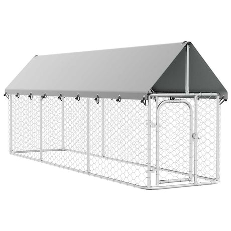 Vidaxl hondenkennel voor buiten met dak 400x100x150 cm