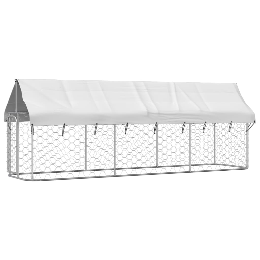 Vidaxl hondenkennel voor buiten met dak 400x100x150 cm