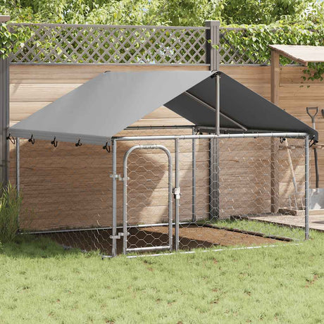 Vidaxl hondenkennel voor buiten met dak 200x200x150 cm