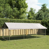 Vidaxl hondenkennel voor buiten met dak 400x200x150 cm